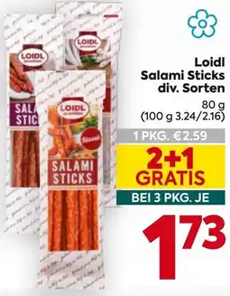 Billa Loidl Salami Sticks Angebot
