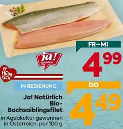 Billa Ja! Natürlich Bio- Bachsaiblingsfilet Angebot