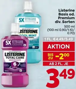 Billa Listerine Basis od. Premium Angebot