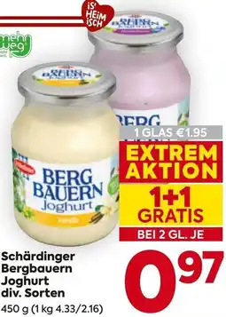 Billa Schärdinger Bergbauern Joghurt Angebot
