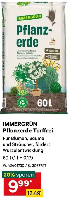 Immergrün pflanzerde torffrei