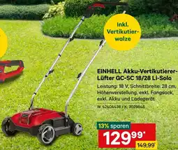 Lagerhaus Einhell Akku-Vertikutierer- Lüfter Angebot