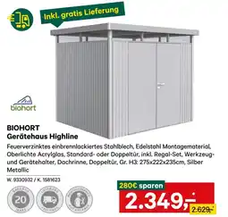 Lagerhaus Biohort Gerätehaus Highline Angebot