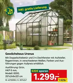 Lagerhaus Gewächshaus Uranus Angebot