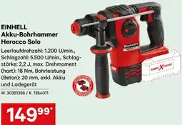 Lagerhaus Einhell Akku-Bohrhammer Herocco Solo Angebot