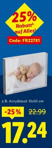 Lidl Reisen Acrylblock Angebot
