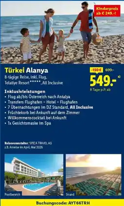 Lidl Reisen Türkei Alanya Angebot