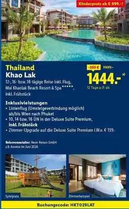 Lidl Reisen Thailand Khao Lak Angebot