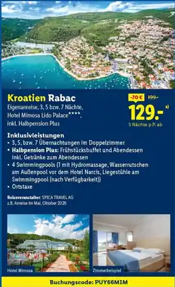 Lidl Reisen Kroatien Rabac Angebot