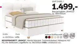 Mömax Boxspringbett Bianco Beige Angebot