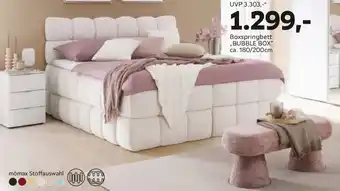 Boxspringbett Bubble Box Creme