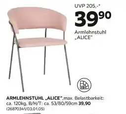 Mömax Armlehnstuhl Alice Rosa Angebot