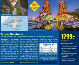 Lidl Reisen Taiwan Rundreise Angebot