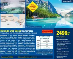 Lidl Reisen Kanada Ost-West Rundreise Angebot