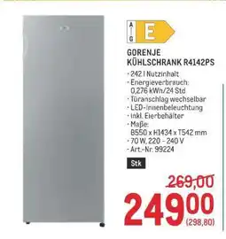 Metro Gorenje Kühlschrank R4142PS Angebot