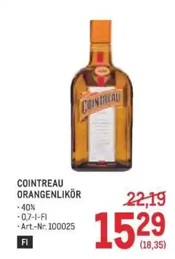 Metro Cointreau Orangenlikoer Angebot