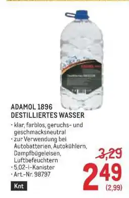 Metro ADAMOL 1896 DESTILLIERTES WASSER Angebot