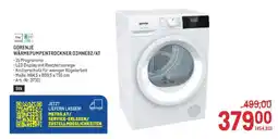 Metro GORENJE WÄRMEPUMPENTROCKNER D3RNE82/AT Angebot