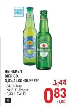 Metro Heineken Bier od. 0,0% Alkoholfrei Angebot