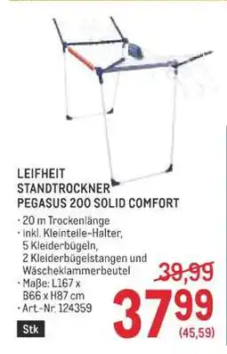 Metro LEIFHEIT STANDTROCKNER PEGASUS 200 SOLID COMFORT Angebot