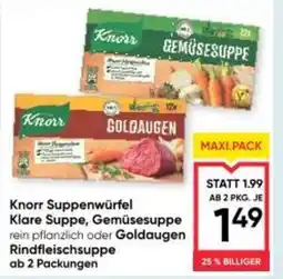 Maximarkt Suppenwürfel Klare Suppe, Gemüsesuppe rein pflanzlich Goldaugen RindfleischsuppGOLDAUGEN Angebot