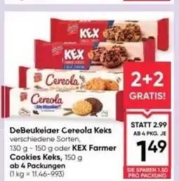 Maximarkt Cereola Keks KEX Farmer Cookies Keks, Angebot