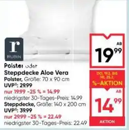 Maximarkt Steppdecke Aloe Vera Polster Angebot