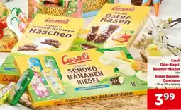 Interspar Casali Oster-Riegel, Bananen-Häschen Angebot