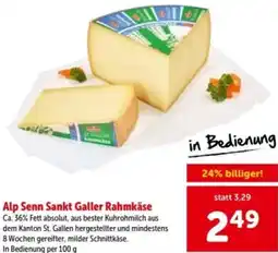 Interspar Alp Senn Sankt Galler Rahmkäse Angebot