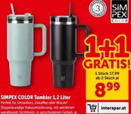 Interspar Simpex color tumbler 1,2 liter Angebot