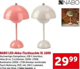 Interspar Nabo led-akku-tischleuchte xl 1600 Angebot