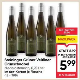 Maximarkt Steininger Grüner Veltliner Grünschnabel Angebot