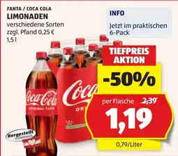 Hofer Fanta coca cola limonaden Angebot
