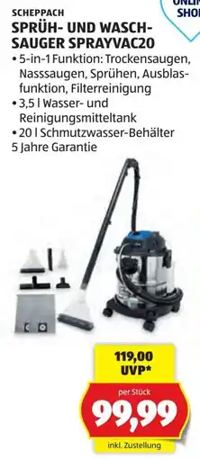 Hofer Sprüh und wasch sauger sprayvac20 Angebot