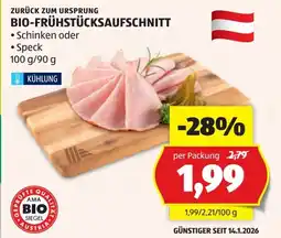Hofer Bio frühstücksaufschnitt Angebot
