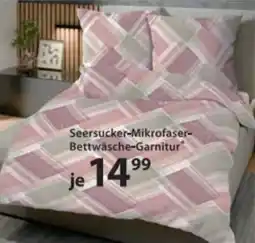 NKD Seersucker Mikrofaser Bettwäsche Garnitur Angebot