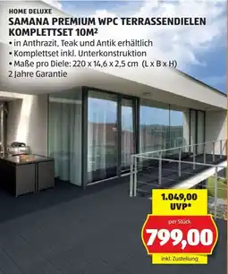 Hofer Samana premium wpc terrassendielen komplettset 10m² Angebot
