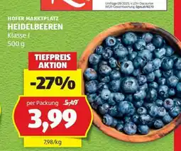 Hofer Heidelbeeren Angebot