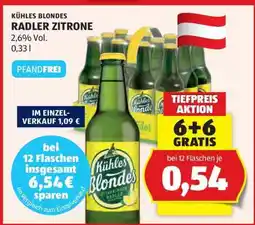 Hofer KÜHLES BLONDES RADLER ZITRONE Angebot