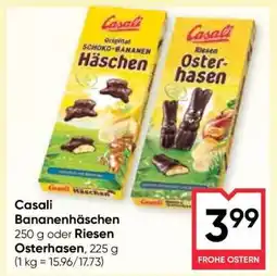 Maximarkt Casali Bananenhäschen oder Riesen Osterhasen Angebot