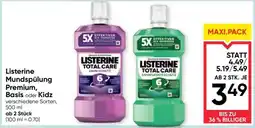 Maximarkt Listerine Mundspülung Premium, Basis oder Kidz Angebot