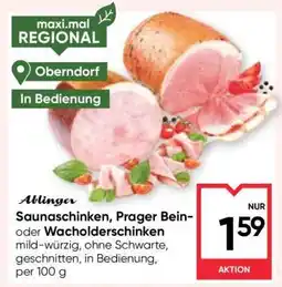 Maximarkt Ablinger Saunaschinken, Prager Bein- oder Wacholderschinken Angebot