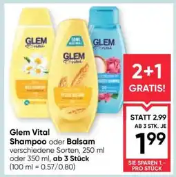 Maximarkt Glem Vital Shampoo oder Balsam Angebot