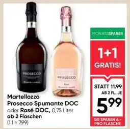 Maximarkt Martellozzo Prosecco Spumante DOC oder Rosé DOC Angebot