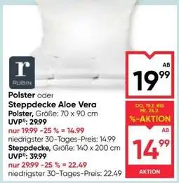 Maximarkt Polster oder Steppdecke Aloe Vera Angebot