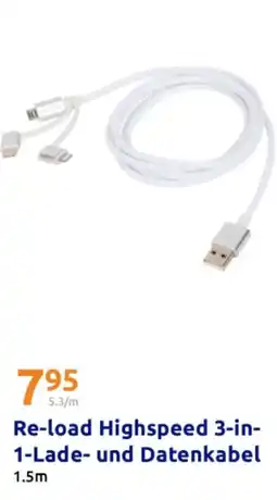Action Re load highspeed 3 in 1 lade und datenkabel Angebot