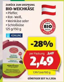 Hofer BIO-WEICHKÄSE Angebot