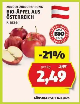 Hofer BIO-ÄPFEL AUS ÖSTERREICH Angebot