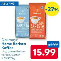 T&G Dallmayr Home Barista Kaffee Angebot
