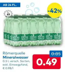 T&G Römerquelle Mineralwasser Angebot